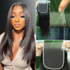 QTHAIR Virgin Straight Hd Lace Closure 20inch 18A 4x4 Straight Closure Free Part 150 Density Swiss Lace Natural Color Hu