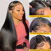 QTHAIR Virgin Straight Hd Lace Closure 20inch 18A 4x4 Straight Closure Free Part 150 Density Swiss Lace Natural Color Hu