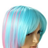 AGPTEK MultiColor Ombre Short Bob Wig Shoulder Length Hair Extension With Stretchable Hairnet
