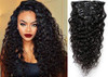 Clip in Natural Curly Brazilian Hair Extensions Wave Wave Clip In Hair Extensions for Black Women Full Head Wavy Hair Ex
