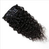 Clip in Natural Curly Brazilian Hair Extensions Wave Wave Clip In Hair Extensions for Black Women Full Head Wavy Hair Ex