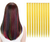 LiaSun 10Pcsset MultiColors Straight Highlight Clip in Hair Extensions 20 Inch Colored Party Hair Pieces Yellow