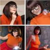 Bopocoko Brown Wigs for Women Velma Costume 12 Short Brown Bob Wig with Bangs Natural Cute Soft Wigs for Daily Party BU0