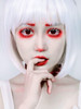 Bopocoko White Wigs for Women 12 Short White Bob Hair Wig with Bangs Natural Synthetic Soft Wig Cute Colored Wigs for Da