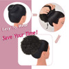 rosmile Afro Puff Drawstring Ponytail Extension for Black Women Premium Dark Brown 2 80gram Short Synthetic Afro Puff Po