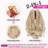 REECHO 9 Short Ponytail Extension Classic Loose Curly Wavy Claw Clip Pony tails Hair Extensions HP001 Hairpieces for Wom