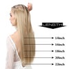 SARLA Invisible Wire Hair Extensions Black Straight Long Synthetic Hairpieces for Women 22 Inch Adjustable Headband Heat