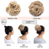 Hairro Synthetic Hair Bun Hair Pieces Messy Scrunchy Wavy Scrunchie Updo Elastic Donut Thick Full Wedding Bridal Hairpie