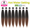 BEFUNNY Braiding HairPre Stretched Braiding Hair 24 Inch 8 Packs Ombre Prestretched Hair For Crochet Box BraidsProfessio