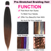 BEFUNNY Braiding HairPre Stretched Braiding Hair 24 Inch 8 Packs Ombre Prestretched Hair For Crochet Box BraidsProfessio