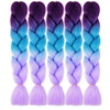 AIDUSA Ombre Braiding Hair Purple to Blue Braiding Hair Extensions for Braids 5pcs Synthetic Purple to Blue to Light Pur