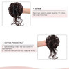 CINHOO Messy Bun Hair Clip on Hair Pieces for Women Dark Brown Messy Bun Hair Piece with Claw Clip Curly Wavy Hair Buns