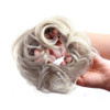 Bella Hair 100 Real Human Hair Piece Messy Hair Bun Scrunchie for Women Wavy Curly UpDo Hairpiece Silver Gray