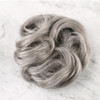 Bella Hair 100 Real Human Hair Piece Messy Hair Bun Scrunchie for Women Wavy Curly UpDo Hairpiece Silver Gray