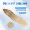 Sixstarhair Seamless Tape In Hair Extensions 20 Pieces 50g Professional Real Human Hair Extensions Tape In Ash Brown Fad