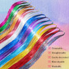 Hair Tinsel kit Fairy Hair Tinsel Kit 47 Inch Hair Extensions Hair Tinsel Kit Strands with Tool 12 Colors 2280 Strands S