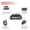 DOORES 2 Pieces Hair Extensions Clip 6Teeth UShape 30mm 12gpcs Metal Snap Clips for Hair Extensions Hairpiece Wig Access