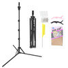 LNASI Mannequin Head Stand Upgrade Foldable Wig Stand Tripod for Cosmetology Hairdressing Training Metal Adjustable Wig