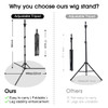 LNASI Mannequin Head Stand Upgrade Foldable Wig Stand Tripod for Cosmetology Hairdressing Training Metal Adjustable Wig