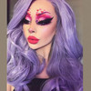 Lilac Purple Lace Front Wigs for Women Soft Wavy Lavender Hair Wig Natural Hairline Realistic Mix Color Long Purple Glue