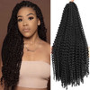 Passion Twist Hair 24 Inch 7 Packs Black Water Wave Crochet Hair for Passion Twists Long Bohemian Braiding Protective St