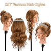 Mannequin Head with 100 Human Hair MYSWEETY Doll Head for Hair Styling Manikin Head Cosmetology Makeup Hairdressing Trai