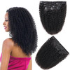 Jiarosi Kinky Curly Clip in Hair Extensions Real Human Hair 3C 4A Afro Curly Clip ins for Black Women Super Natural Soft