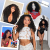Jiarosi Kinky Curly Clip In Hair Extensions Real Human Hair for Black Women Curly Hair Clip Ins 16 Inch 3C 4A Afro with
