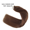 Sassina Tape in Hair Extensions Chocolate Brown 3 Skin Weft Remy Human Hair Extensions Tape in Seamless Double Sided 18