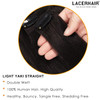 Lacer Light Yaki Clip in Hair Extensions Remy Human Hair Natural Black Thick Yaki Straight Clip ins for African American