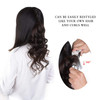 12 Clip in Hair Extensions Remy Human Hair for Women Silky Straight Human Hair Clip in Extensions 50grams 4pieces Dark B