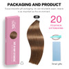 SUYYA Tape in Hair Extensions Remy Human Hair Chestnut Brown 14 inches 40gpack 20pcs Straight Seamless Skin Weft Tape in