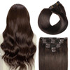 SUYYA Clip in Hair Extensions Real Human HairHair Extensions Clip ins Straight Human Hair Clip ins Double Weft Human Hai