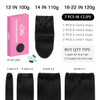 SUYYA Clip in Hair Extensions Real Human HairJet Black Clip in Hair Extensions Human Hair Straight Hair Extensions Clip