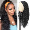 GT Wig Headband Wigs for Black Women Wet and Wavy Headband Wig Curly Wave Synthetic Wigs Glueless Heat Resistant Long Wi