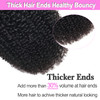 Rolisy Kinky Curly Clip In Hair Extensions Human Hair 18 Inch Curly Hair Extensions Clip In Human Hair for Black Women 3