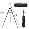 QISHI YUHUA Wig Stand Tripod with NonSlip Base Adjustable Mannequin Head Stand with Hook Heavy Duty Manikin Head Tripod