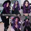 Fancy Hair Ombre Wig Bluish Light Blue Wigs Long Curly Wavy Hair Wigs 2 Tones Dark Roots Synthetic Teal Daily Party Cosp
