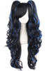 TSNOMORE kawaii wig Lolita wig Blcak Pigtail Wig for Women Synthetic Long Curly Cosplay Wig Halloween Costume Party Cosp