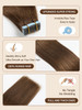 YILITE Tape in Hair Extensions Human Hair 16 inches 20pcs 40g Silky Straight Remy Tape in Hair Extensions 6 Chestnut Bro