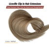 Clip in Hair Extensions Brown Mix Blonde Real Hair Clip in Extensions 15 Inch Natural Straight Platinum Blonde Highlight