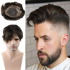 Voloria Swiss Mono Lace with Soft Thin Skin Toupee For Men With 10X8 European Virgin Human Hair Slight Wave Mens Replace