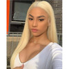 Kalisa 613 Blonde Wig for Women Long Straight Blonde Free Part Wig Natural Hairline Glueless Wig Heat Resistant Fiber Sy