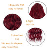 KETHBE 24 Inch Long Body Wave Ponytail hair Extension Synthetic Heat Resistant Wrap Around Drawstring Curly Wavy Ponytai