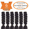 SHUOHAN 6 Packs Ombre Jumbo Braiding Hair Extensions 24 Inch High Temperature Synthetic Fiber Hair Extensions for Box Br