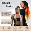 SHUOHAN 6 Packs Ombre Jumbo Braiding Hair Extensions 24 Inch High Temperature Synthetic Fiber Hair Extensions for Box Br