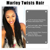 3 Packs Kinky Marley Braiding Hair for Twists 18 Inch Long Afro Kinky Marley Hair Twist for Butterfly Locs Crochet Braid