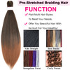 PreStretched Braiding Hair16 Inch 8 Packs Short Prestretched Braiding Hair For Crochet BraidsProfessional Synthetic Easy
