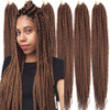 Mayloss 6 PacksLot 14182430 inch 1cm 20 StrandsPack Thin 3X Box Braid Crochet Hair Extensionin Diameter 3X Synthetic Bra