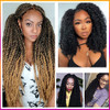 ToyoTress Marley Twist Braiding Hair 18 Inch 6 Packs Marley Twist Crochet Hair Ombre Brown Long Afro Kinky Curly Marley